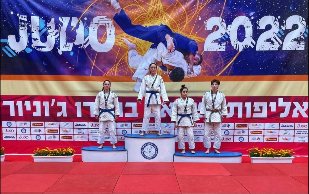 נועה הדר מכפר סירקין על הפודיום באליפות ישראל בגודו