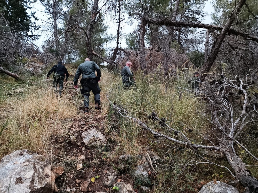 מתנדבי מגב דרום השרון בפעילות בשטח מיוער