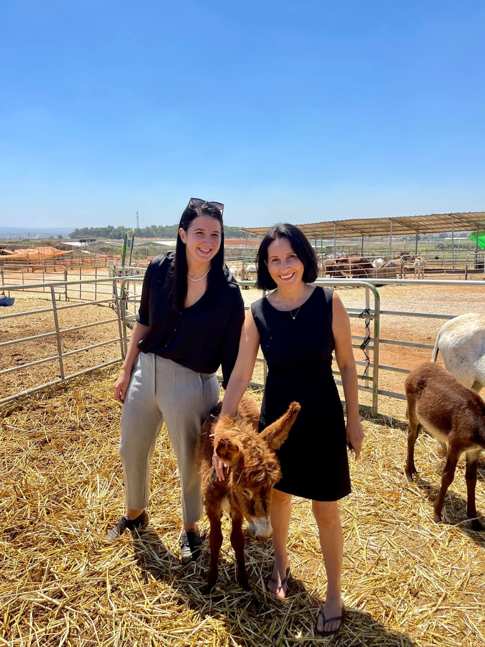 חברת הכנסת שירלי פינטו עם ראש המועצה אושרת גני גונן בביקור במועצה בחוות קרן אור