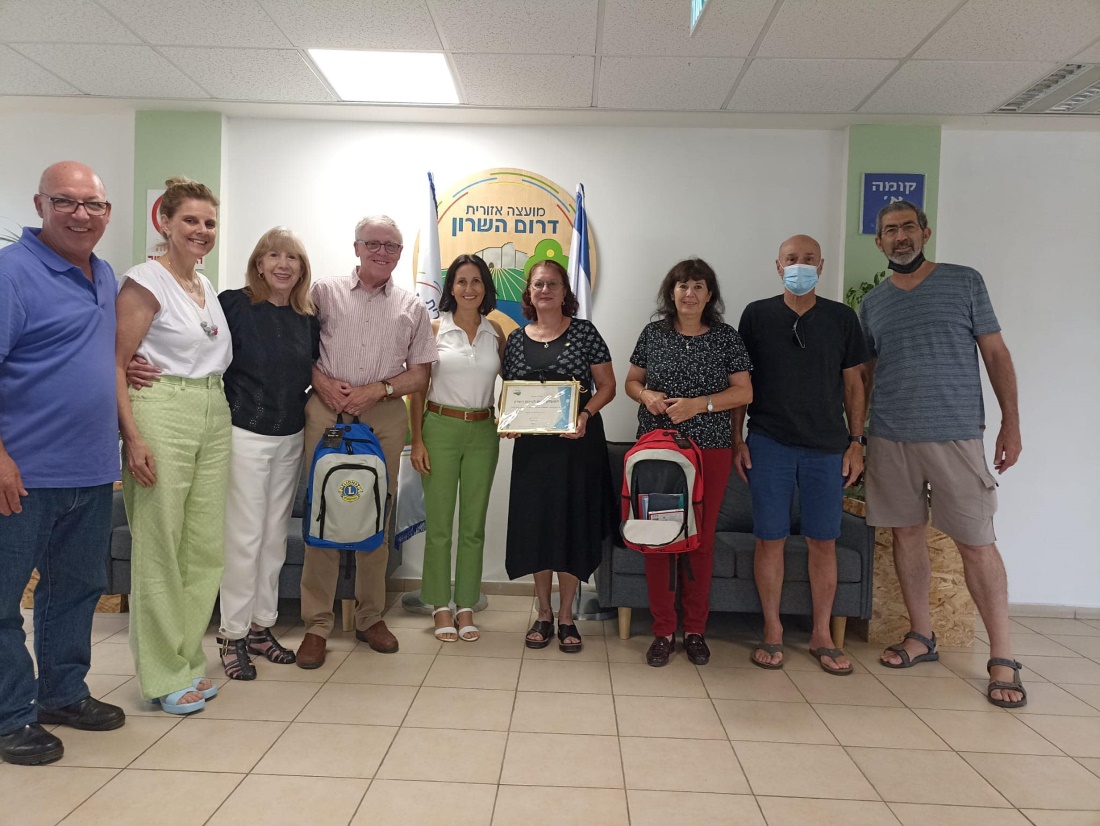 מפגש במתחם המועצה בין נשיא ארגון ליונס לטינוס וראש המועצה אושרת גני גונן