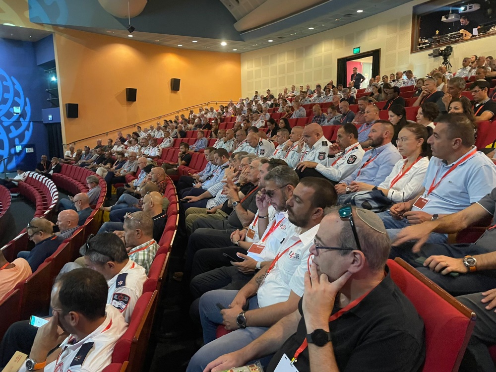 קהל המשתתפים בכנס הלאומי להיערכות והתמודדות עם מצבי חירום שנערך בדרום השרון