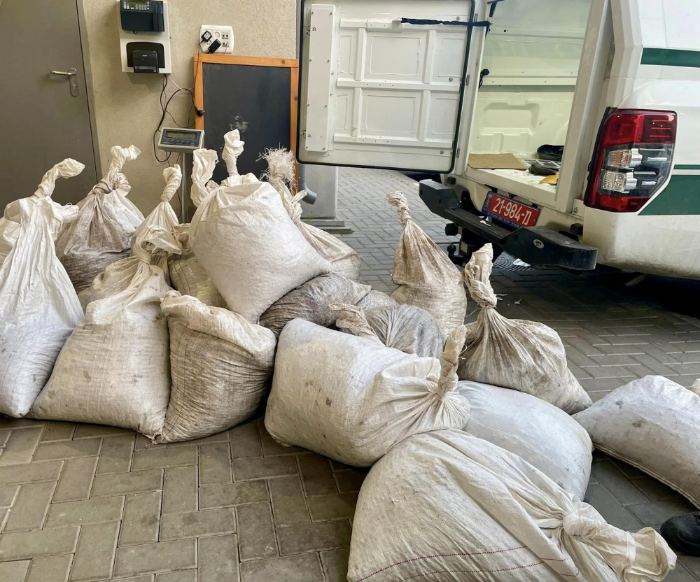 שקי זיתים שנגנבו משטחי שדי חמד