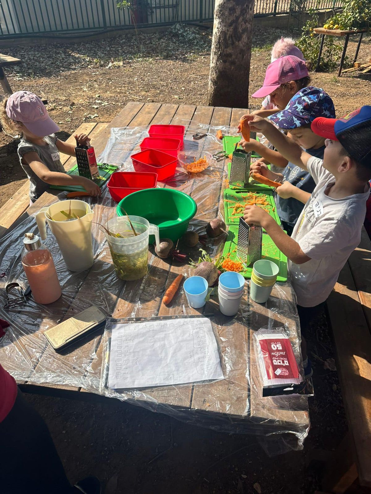 ילדי הגיל הרך בחווה החקלאית